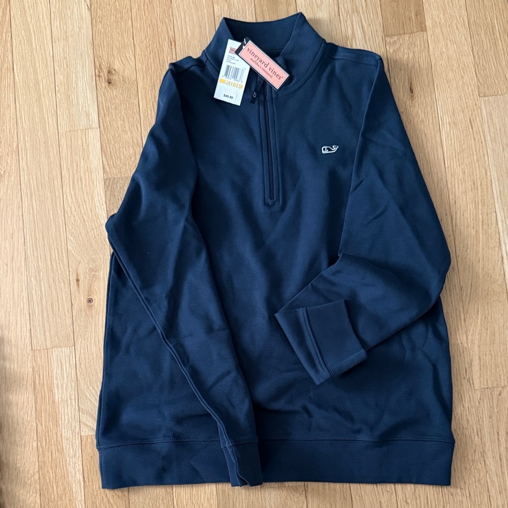 Vineyard Vines Kids Navy Quarter-Zip Sweater